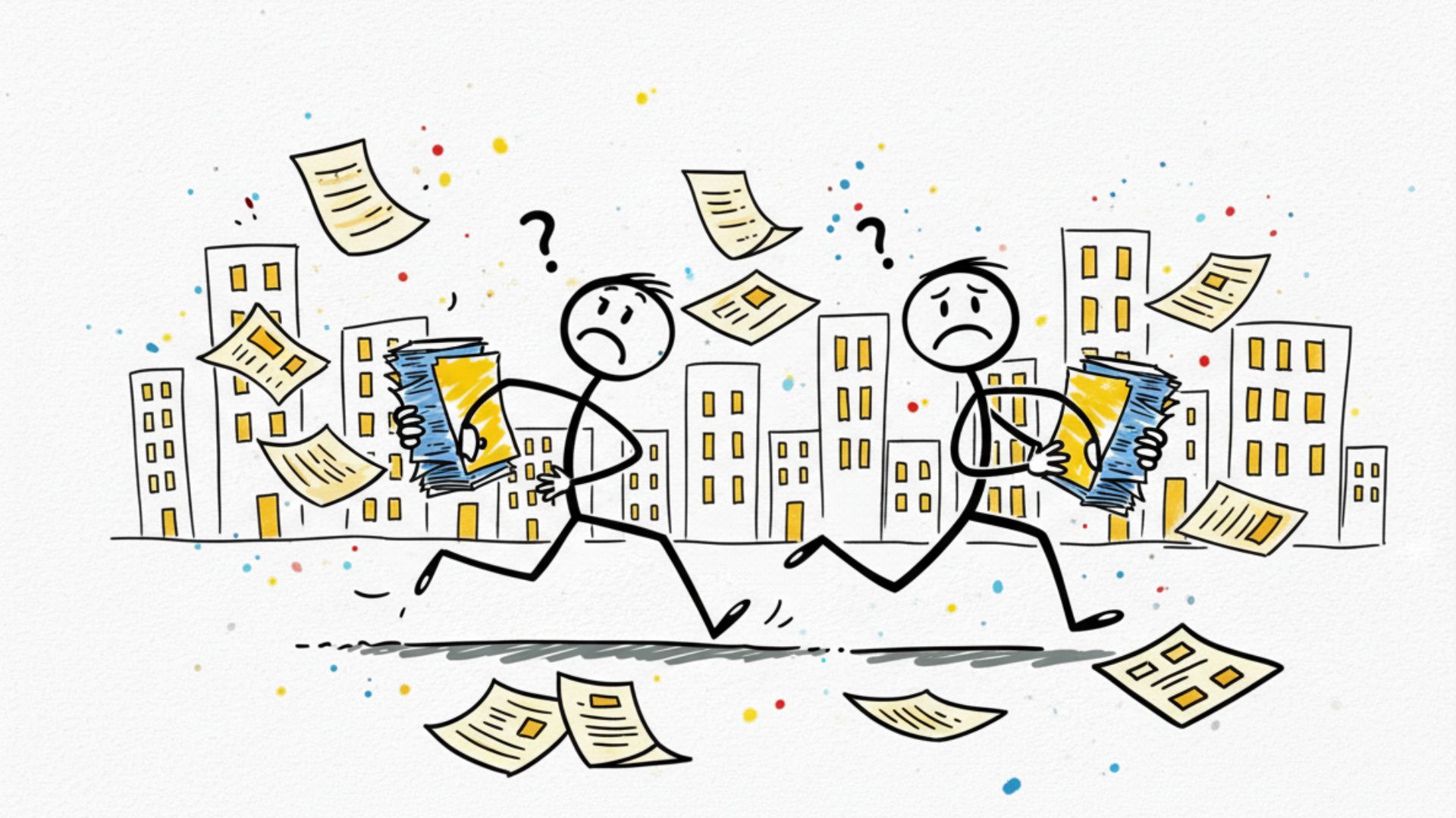 Двама души с документи и тъжни физиономии